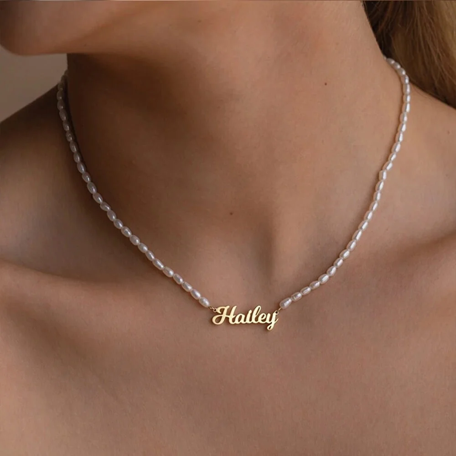 Personalisierte Perlenkette mit Namen