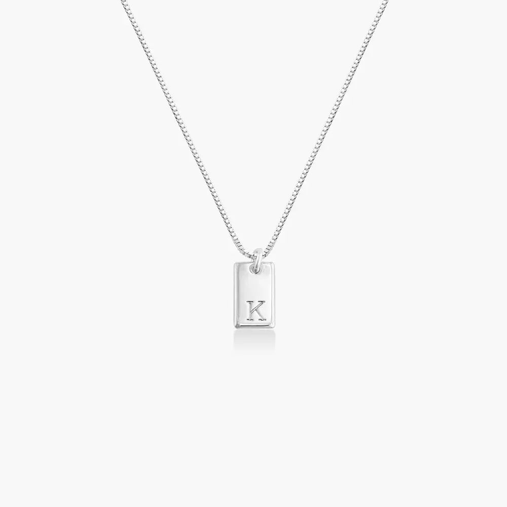 Willow Engraved Initial Necklace